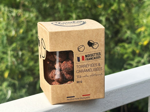 Chouchous Noisettes Françaises 90g - Confiserie en Pot en Verre et étui