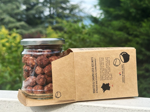 Chouchous Noisettes Françaises 90g - Confiserie en Pot en Verre et étui