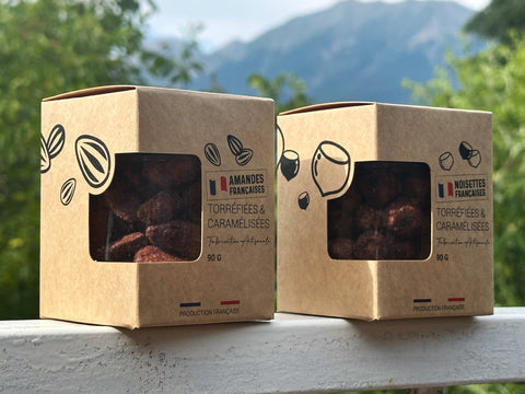 Chouchous d'Amandes Françaises 90g - Confiserie en Pot en Verre et étui