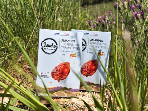 Chouchous Artisanaux d'Amandes Françaises Caramélisées - Étui Provençal 120G