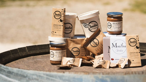 Gamme chouchou de Provence. Ensemble de nos produits à base de pralines !