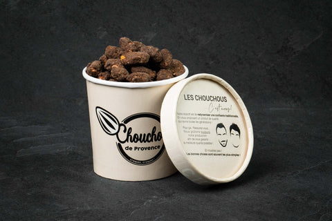 Chouchou Arachide chocolat noir ou lait en pot